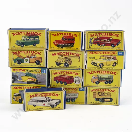 Matchbox Series 13 Boxed Models playworn with boxes average condition