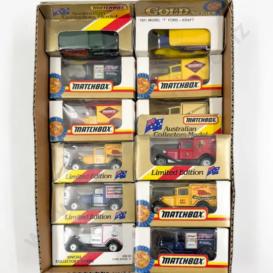 15 Matchbox MB Window Mainly Gold Edition Boxed Models