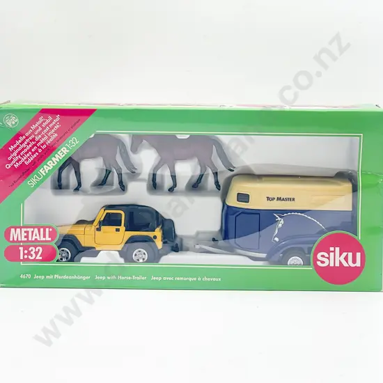 Boxed Siku Farmer Series 1:32 4670 Jeep with Horse-Trailer