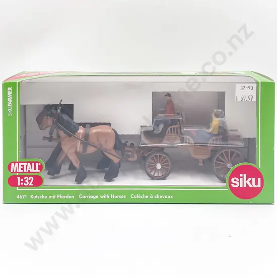 Boxed Siku Farmer Series 1:32 4671 Carriage with Horses