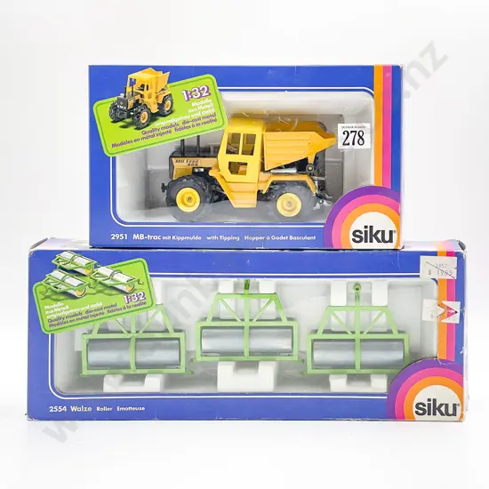 Boxed Siku 2951 MB-trac with Tipping 2554 Roller