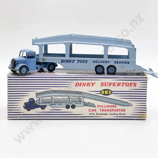 Dinky Boxed Super Toys 982 Pullmore Car Transporter with Loading Ramp playworn
