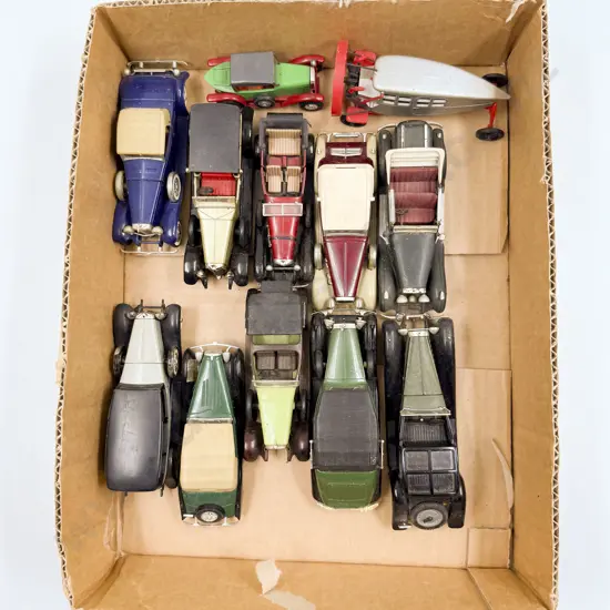 Collection Unboxed Solido Vintage Car Models in Fair Condition