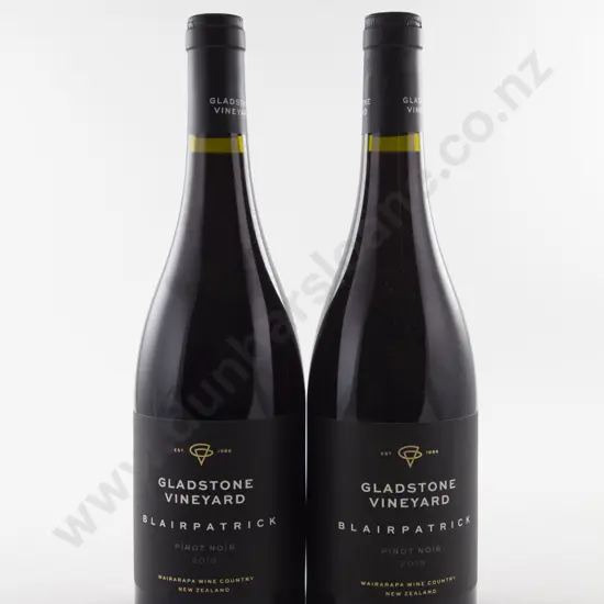 2 Bottles NZ Gladstone Vineyard "BLAIR PATRICK" Wairarapa Pinot Noir 2019
