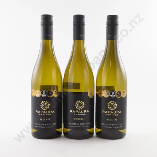 3 Bottles NZ Rapaura Springs "RESERVE" Sauvignon Blanc 2023