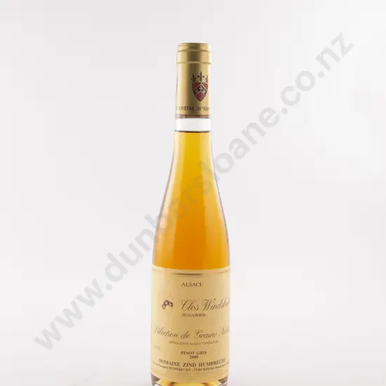 1 Bottle French Domaine Zind Humbrecht "Clos Windsbuhl" Hunawihr Selection de Grains Noble Pinot Gris 2009
