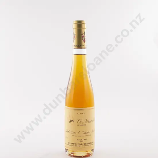 1 Bottle French Domaine Zind Humbrecht "Clos Windsbuhl" Hunawihr Selection de Grains Noble Pinot Gris 2009