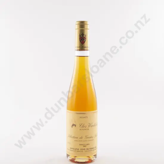 1 Bottle French Domaine Zind Humbrecht "Clos Windsbuhl" Hunawihr Selection de Grains Noble Pinot Gris 2009