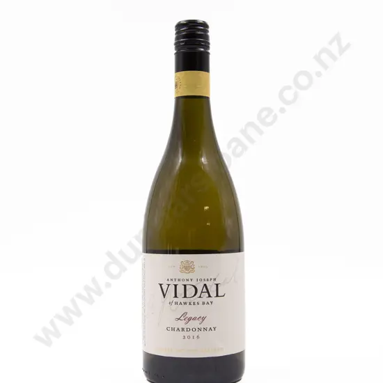 1 Bottle NZ Vidal Wines Legacy Chardonnay Hawke's Bay 2016