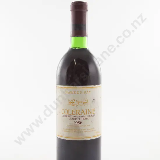 1 Bottle NZ Te Mata Coleraine Cabernet Sauvignon Merlot Cabernet Franc 1986