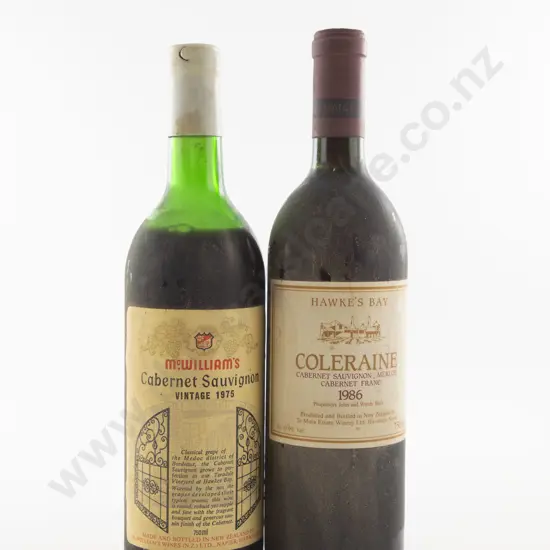 1 Bottle NZ Coleraine Cabernet Sauvignon Merlot Cabernet Franc 1986 & Other