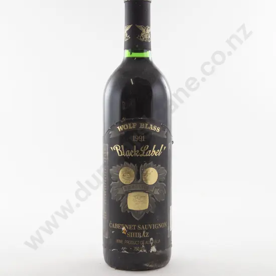 1 Bottle Australian Wolf Blass 'Black Label' Cabernet Sauvignon Shiraz 1991