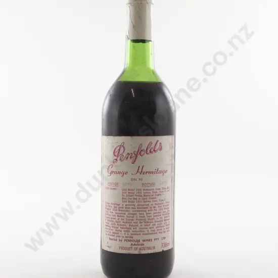 1 Bottle Australian Penfolds Grange Hermitage BIN 95 Shiraz 1971