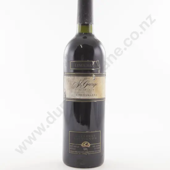1 Bottle Australian Lindeman's St George Vineyard Coonawarra Cabernet Sauvignon 1991