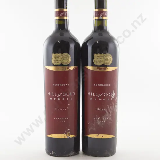 2 Bottles Australian Rosemount Hill of Gold Mudgee Shiraz 1999