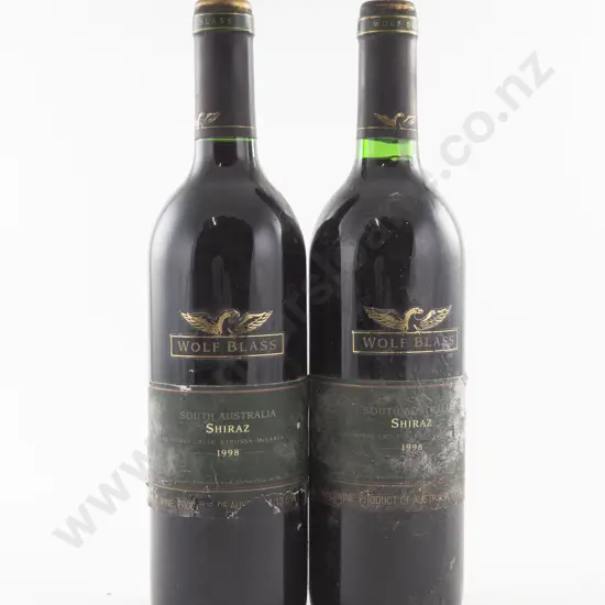 2 Bottles Australian Wolf Blass Shiraz 1998