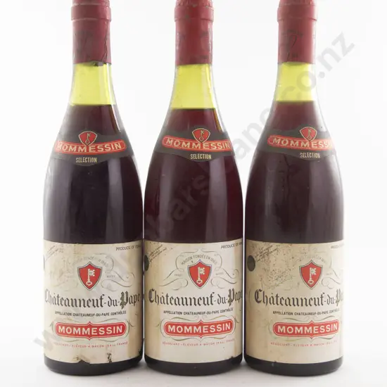3 Bottles French J Mommessin Chateauneuf du Pape Burgundy
