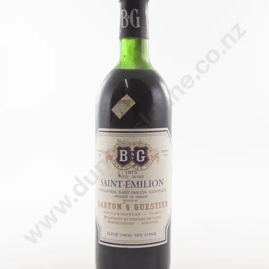 1 Bottle French Barton & Guestier Saint Emilion Grand Cru Bordeaux 1975