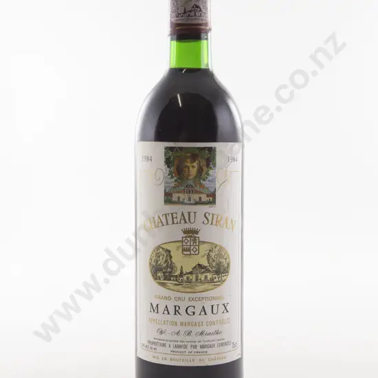 1 Bottle French Chateau Siran Margaux Grand Cru Exceptionnel Bordeaux 1984