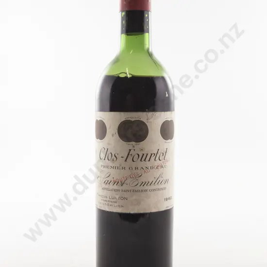 1 Bottle French Clos-Fourtet Premier Grand Cru Saint-Emilion 1962 Bordeaux