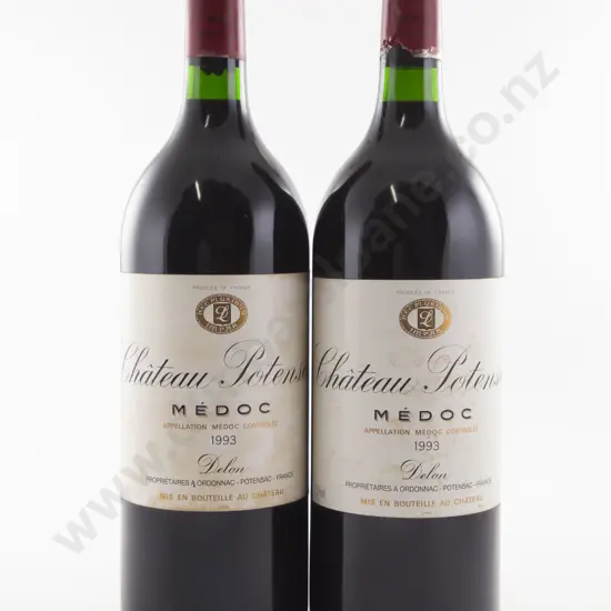 2 Bottles French Chateau Potensac Medoc Bordeaux 1993 Magnum Size