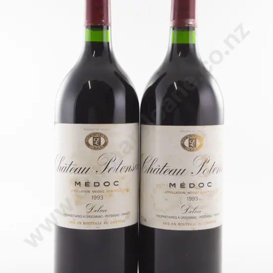 2 Bottles French Chateau Potensac Medoc Bordeaux 1993 Magnum Size