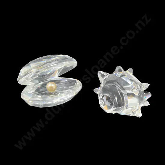 Two Boxed Swarovski Crystal Shell with Pearl & South Sea Shell