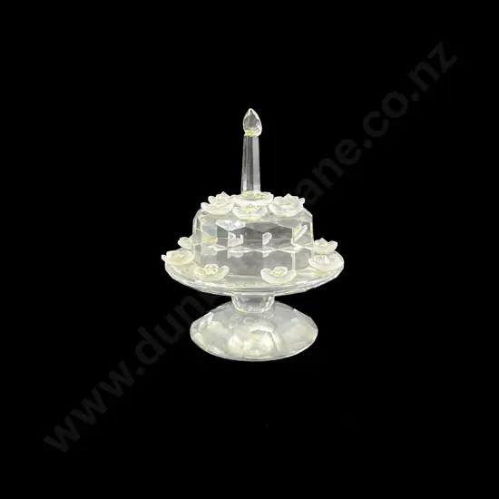 C1992 Boxed Swarovski Crystal Birthday/Anniversary Cake Limited Edition