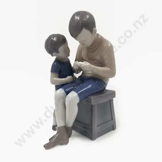 B&G Made in Denmark Group Figure of Two Boys