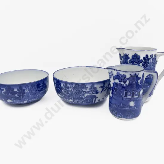 Four Pieces of Blue and White China