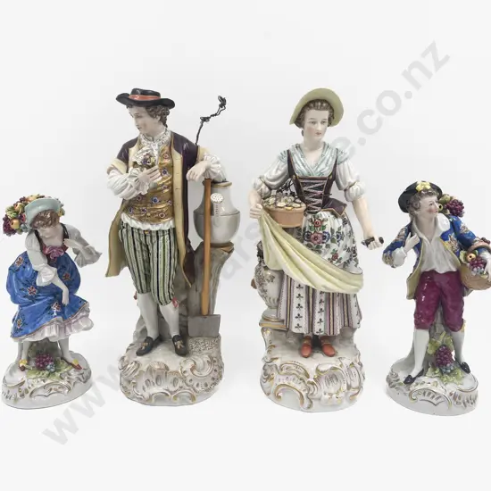 Four Fancy China Figures