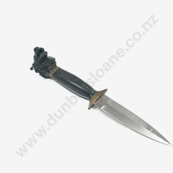 Verdite Handled Lion Figure Dagger