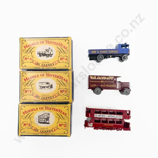 Three Boxed Early Models of Yesteryear