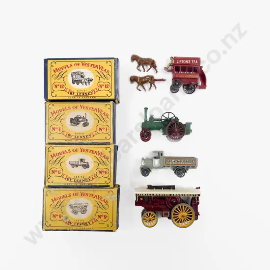 Four Boxed Early Models of Yesteryear (One a/f)