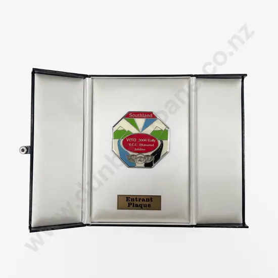 Southland Vero 2006 Rally VCC Diamond Jubilee Entrant Plaque