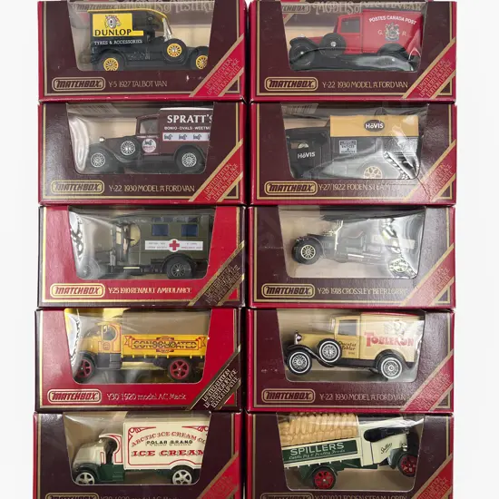 Ten Limited Edition Red Boxed Models of Yesteryear