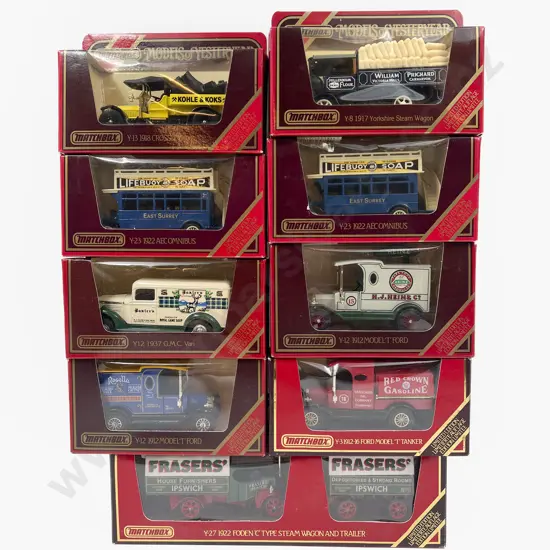 Ten Limited Edition Red Boxed Models of Yesteryear
