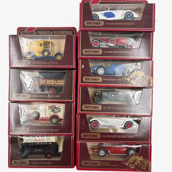 Ten Red Boxed Models of Yesteryear