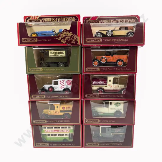 Ten Red Boxed Models of Yesteryear
