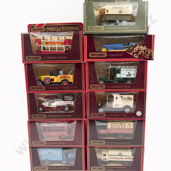 Ten Red Boxed Models of Yesteryear