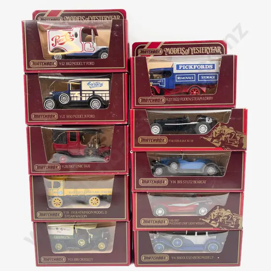 Ten Red Boxed Models of Yesteryear