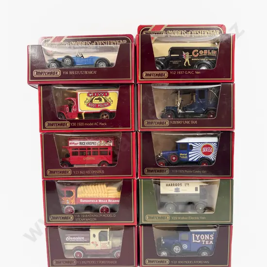 Ten Red Boxed Models of Yesteryear