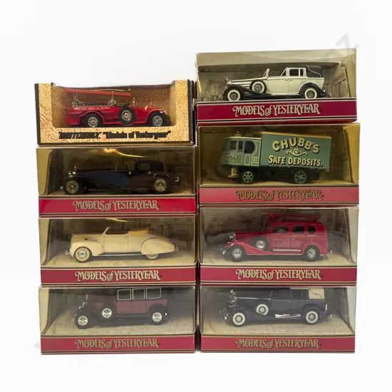 Seven Pictorial Background Boxed Models of Yesteryear plus Other