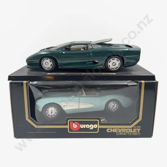Burago Model 1957 Corvette & Unboxed Jaguar XD220 1992