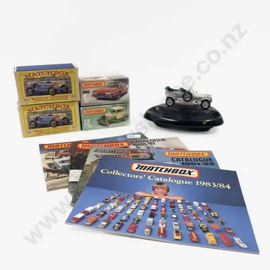 Four Boxed Matchbox Models Ashtray & Pocket Catalogues
