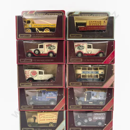 Ten Limited Edition Red Boxed Models of Yesteryear (Some Fading)