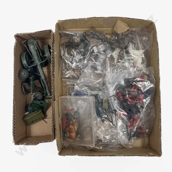 Various Britain & Other Unpainted Soldier Models with Guns