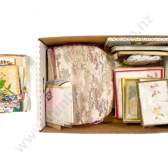 Collection of Vintage Some Boxed Hankerchiefs & Two Tea Cosies