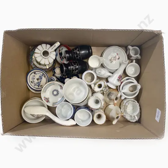 Box of Assorted China Miniatures