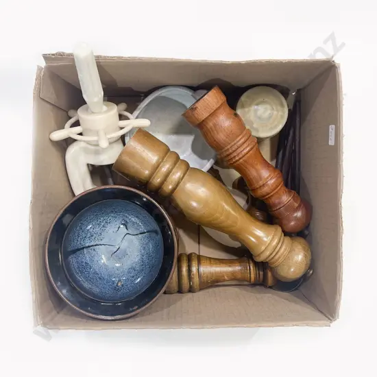 Box Lot of Assorted including Pottery